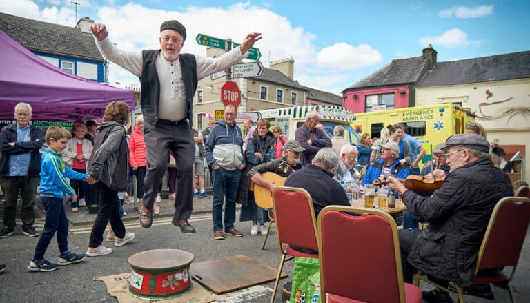 Traditional Irish dancer at the Dunmore festival